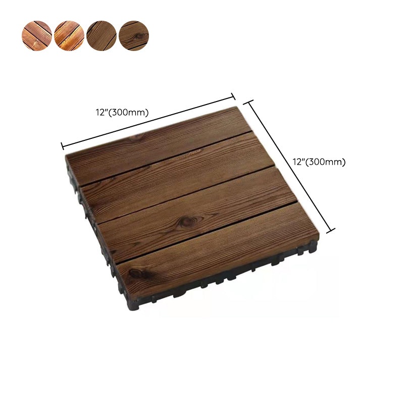 Outdoor Deck Plank Wooden Square Stripe Composite Floor Patio