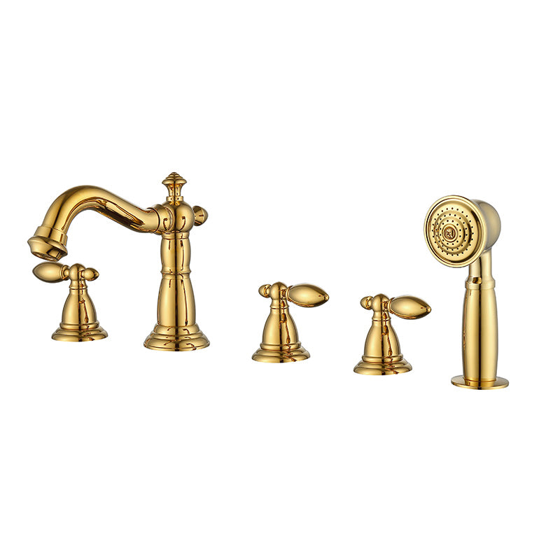 Deck Mounted Roman Tub Faucet Bronze Low Arc Roman Tub Faucet Set