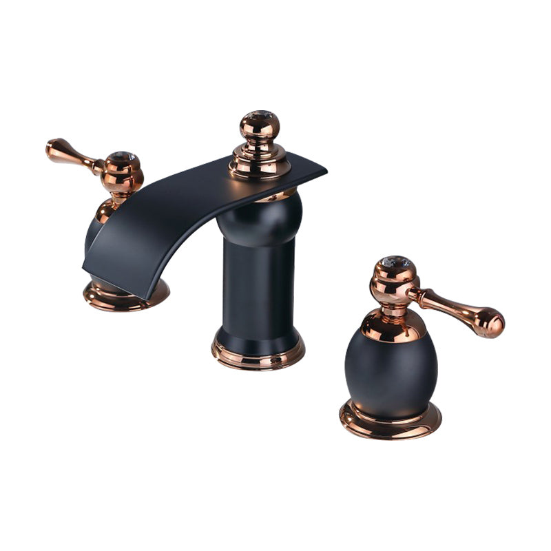 Traditional Faucet Deck Mounted Bathroom Faucet with Double Handle