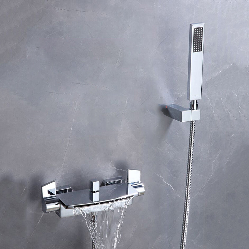 Waterfall Bath Faucet Adjustable Water Flow Wall Mounted Bathroom Faucet