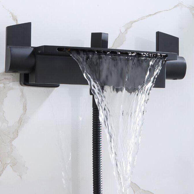 Waterfall Bath Faucet Adjustable Water Flow Wall Mounted Bathroom Faucet