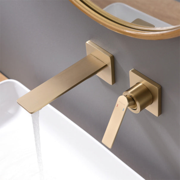 Traditional Wall Mounted Metal Tub Filler Low Arc Tub Faucet Trim