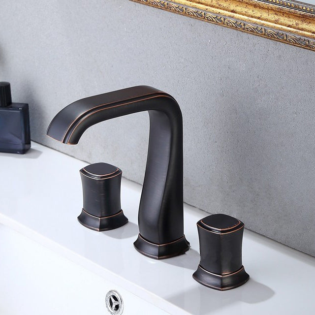 Glam Bathroom Vessel Faucet Knob Handles Low Arc Vessel Faucet