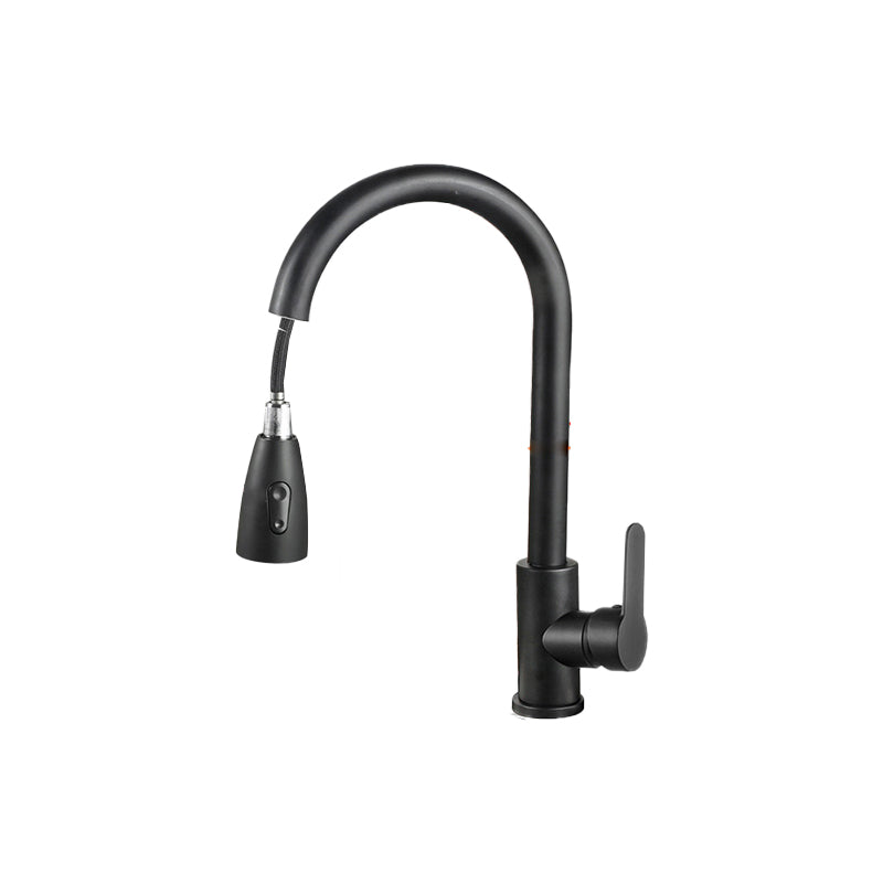 Modern Style Kitchen Faucet 304 Stainless Steel High Arc Pull Down Kitchen Faucet