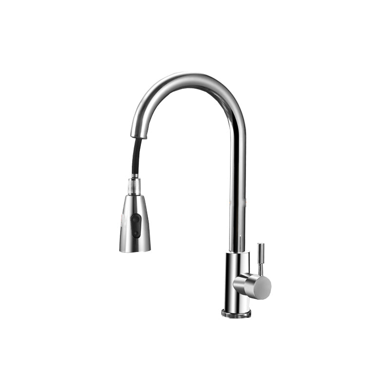 Modern Style Kitchen Faucet 304 Stainless Steel High Arc Pull Down Kitchen Faucet