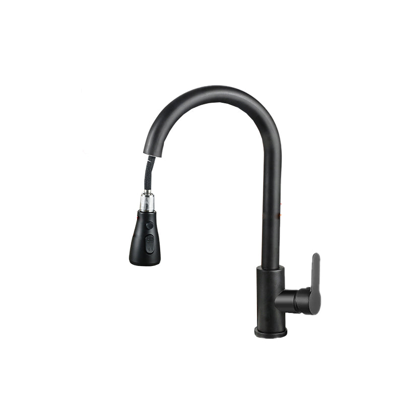 Modern Style Kitchen Faucet 304 Stainless Steel High Arc Pull Down Kitchen Faucet