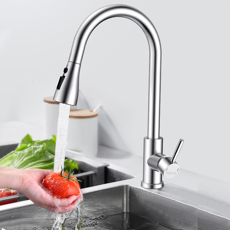 Modern Style Kitchen Faucet High Arc Pull Down Kitchen Faucet