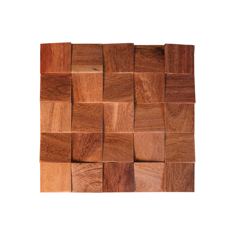 Brown Wood Wall Panel Indoor Mosaic Modern Glue Down Wall Panel