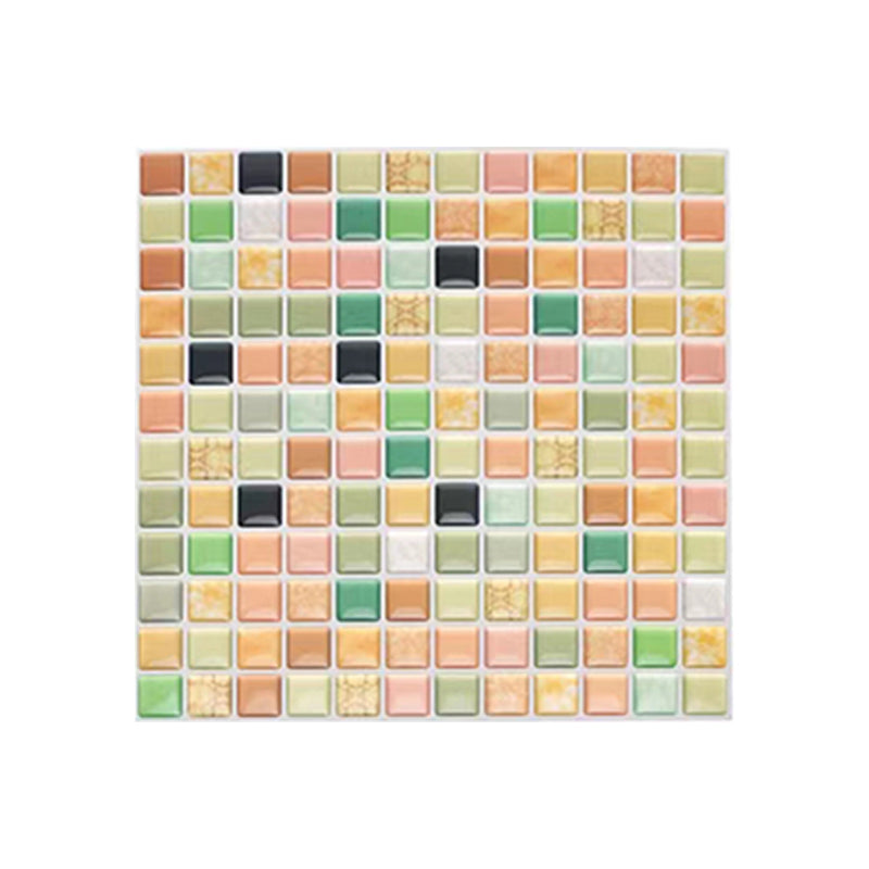 Plastic Peel & Stick Mosaic Tile Waterproof Peel & Stick Mosaic Tile with Square Shape