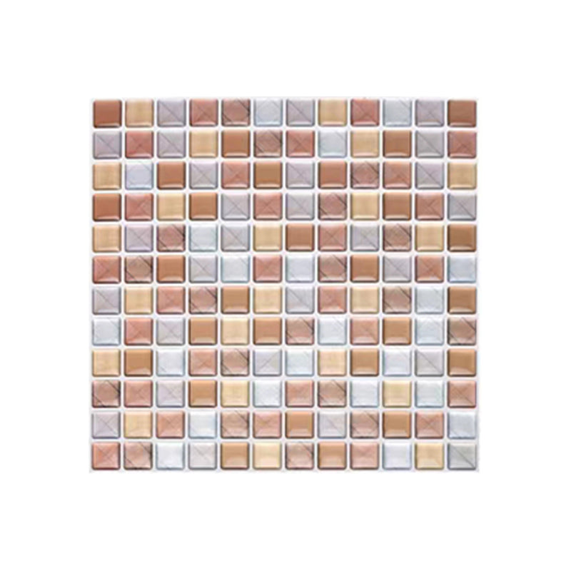 Plastic Peel & Stick Mosaic Tile Waterproof Peel & Stick Mosaic Tile with Square Shape