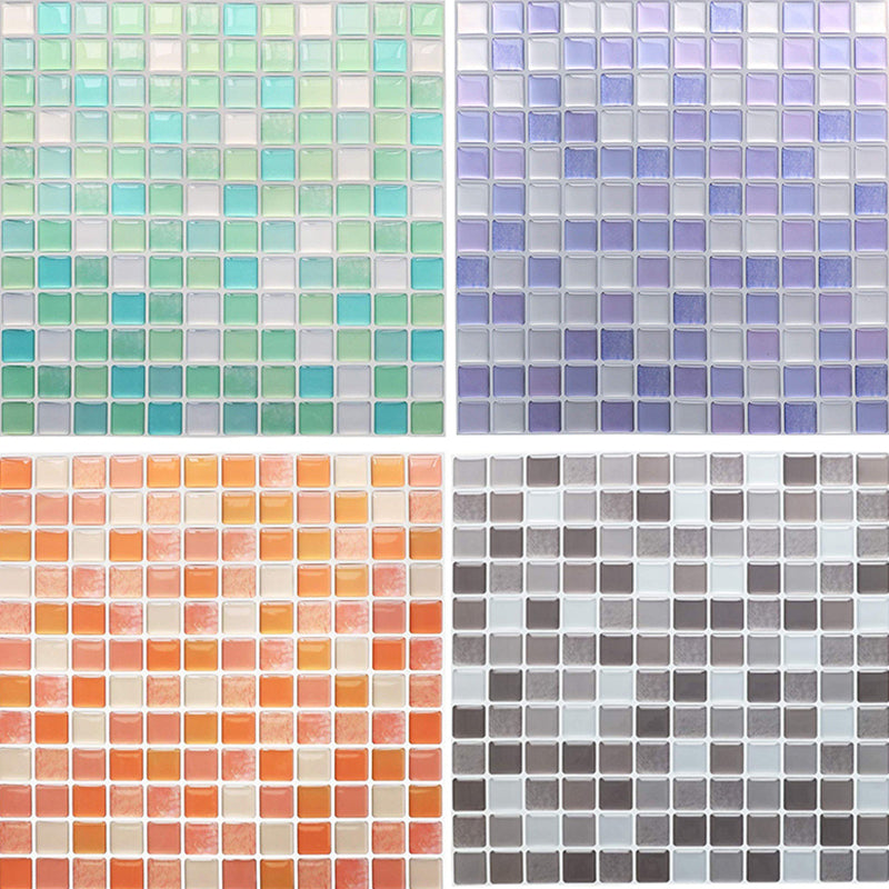 Plastic Peel & Stick Mosaic Tile Waterproof Peel & Stick Mosaic Tile with Square Shape