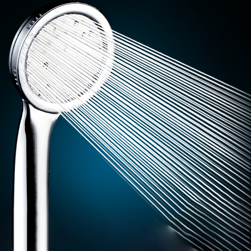 Contemporary Silver Round Shower Head Water Efficient Standard Spray Head