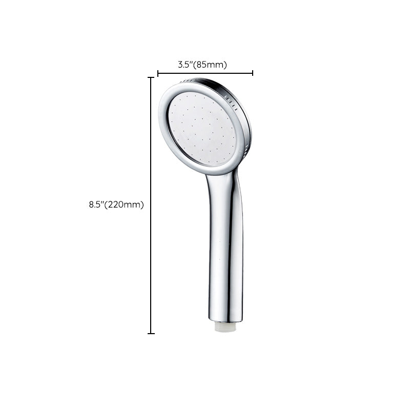 Contemporary Silver Round Shower Head Water Efficient Standard Spray Head