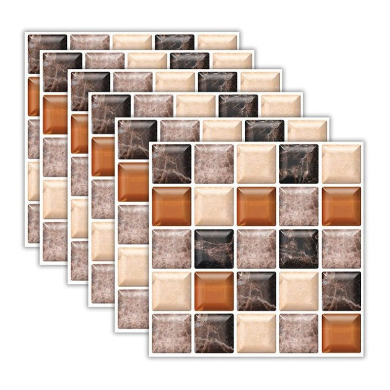 Mosaic Tile Wallpaper PVC Waterproof Peel & Stick Mosaic Tile