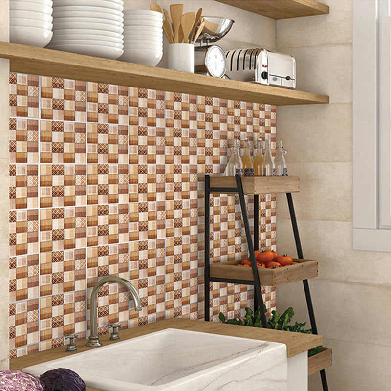 Mosaic Tile Wallpaper PVC Waterproof Peel & Stick Mosaic Tile