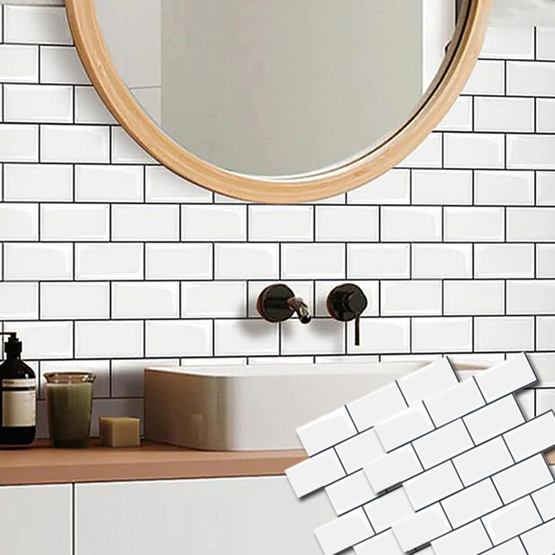 Subway Tile Wallpaper Plastic Waterproof Peel & Stick Subway Tile