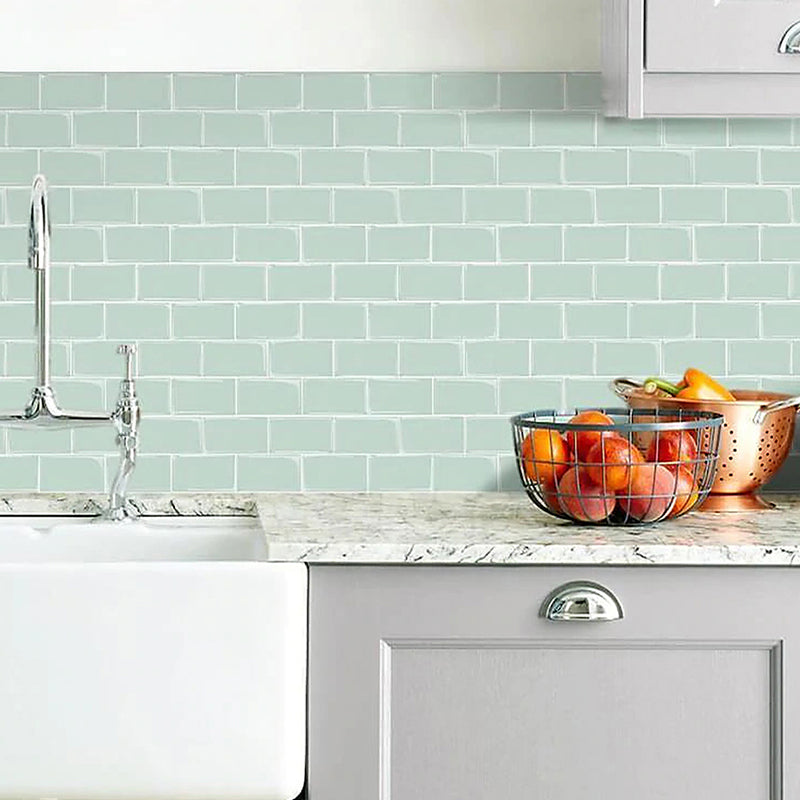 Subway Tile Wallpaper Plastic Waterproof Peel & Stick Subway Tile