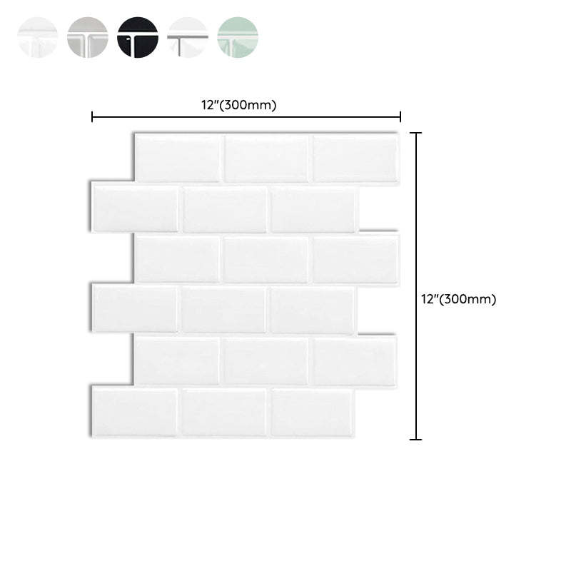 Subway Tile Wallpaper Plastic Waterproof Peel & Stick Subway Tile