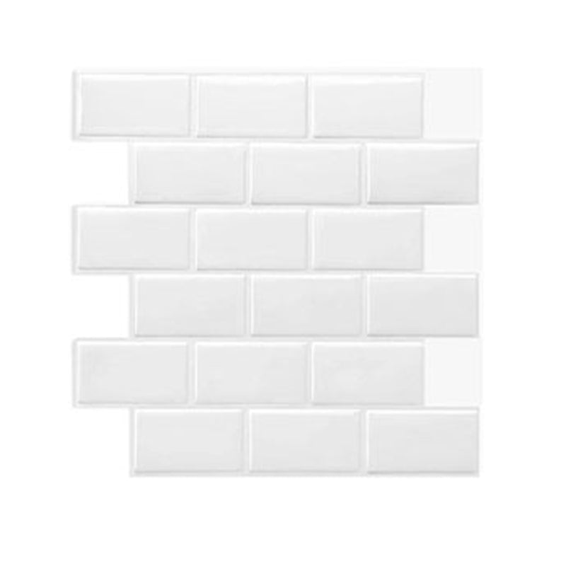 Subway Tile Wallpaper Plastic Peel and Stick Backsplash Wall Tile