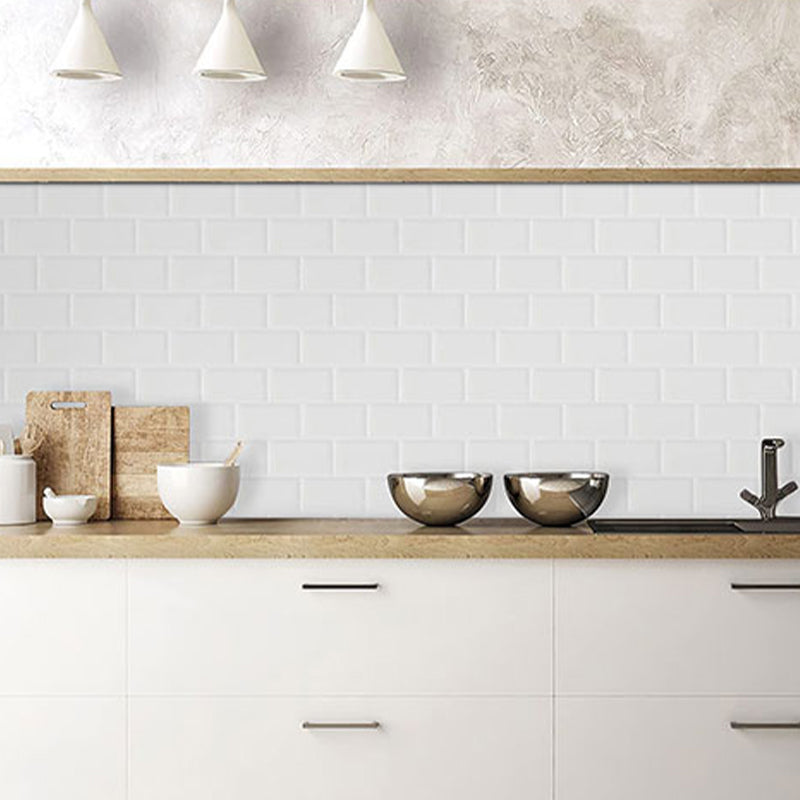 Subway Tile Wallpaper Plastic Peel and Stick Backsplash Wall Tile