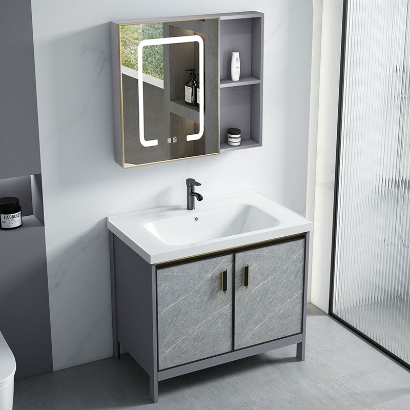 Bathroom Vanity Set Drawers Rectangular Sink Mirror Vanity Sink with Faucet