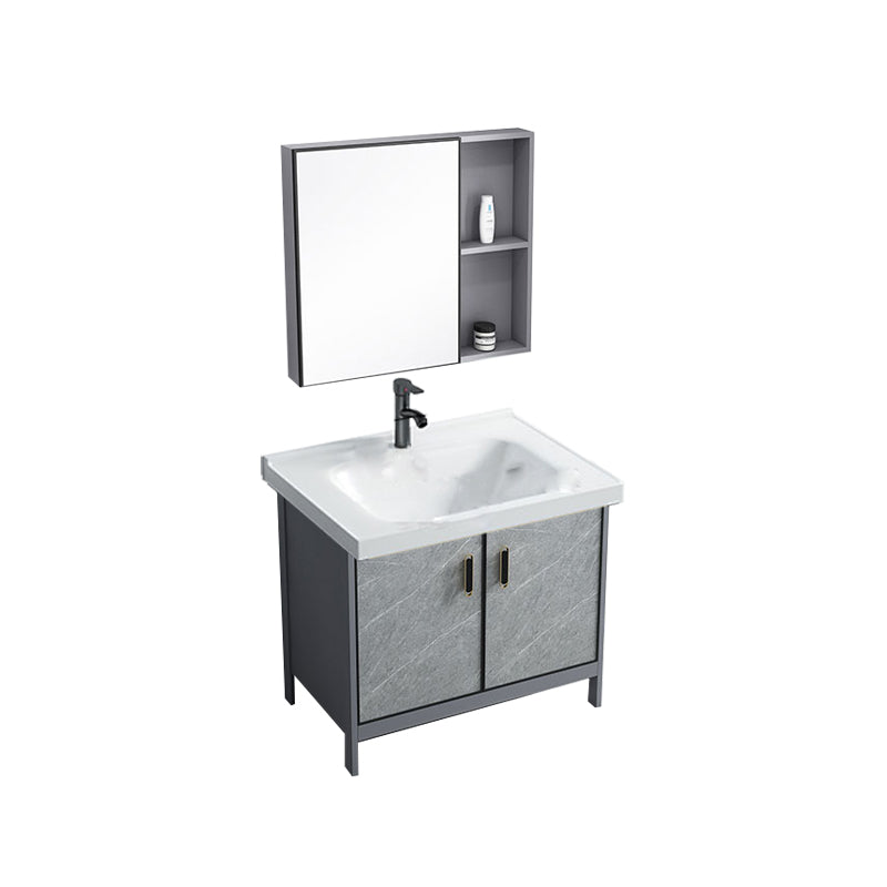 Bathroom Vanity Set Drawers Rectangular Sink Mirror Vanity Sink with Faucet