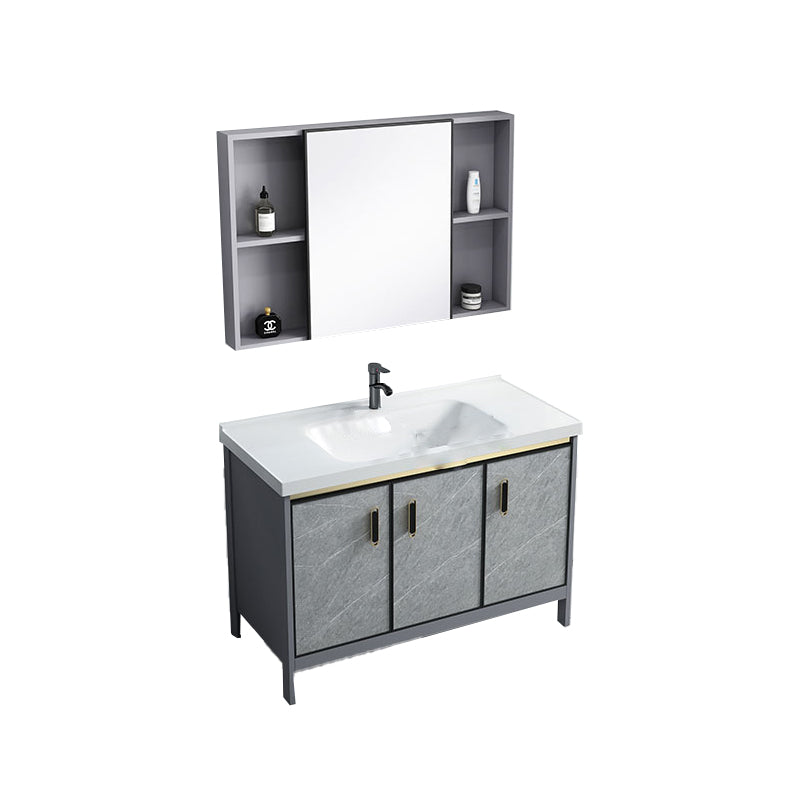 Bathroom Vanity Set Drawers Rectangular Sink Mirror Vanity Sink with Faucet