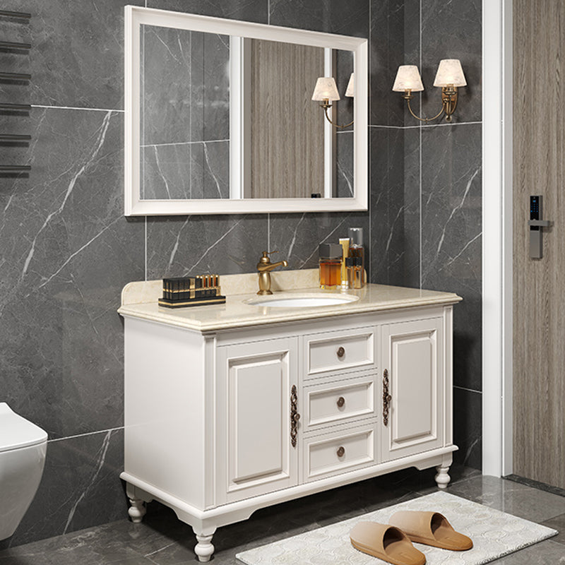 Classic Bathroom Vanity Set Single-Sink Free-standing Standard 2 Doors Bathroom Vanity