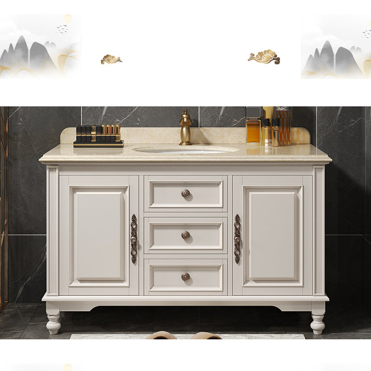 Classic Bathroom Vanity Set Single-Sink Free-standing Standard 2 Doors Bathroom Vanity