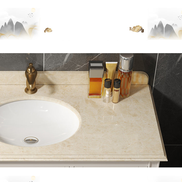 Classic Bathroom Vanity Set Single-Sink Free-standing Standard 2 Doors Bathroom Vanity