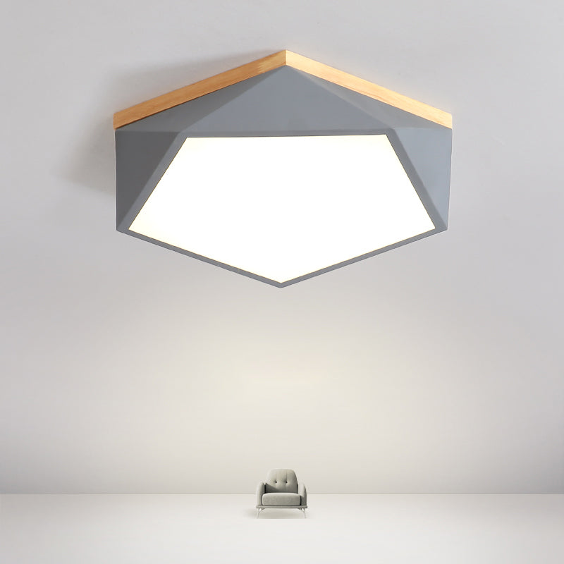 Nordic Style Ceiling Lighting Geometric LED Flush Mount Fixture for Living Room