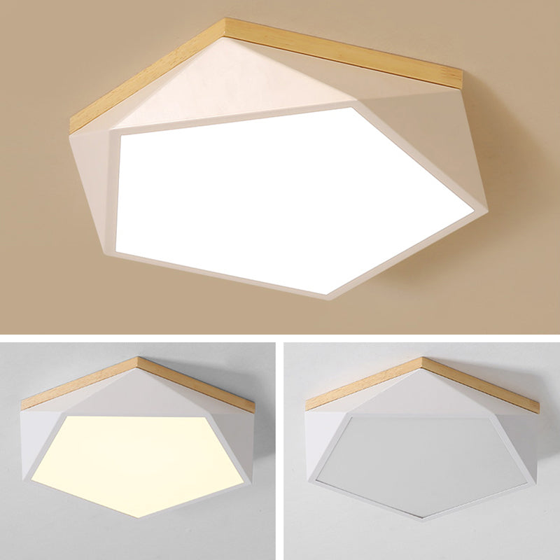 Nordic Style Ceiling Lighting Geometric LED Flush Mount Fixture for Living Room