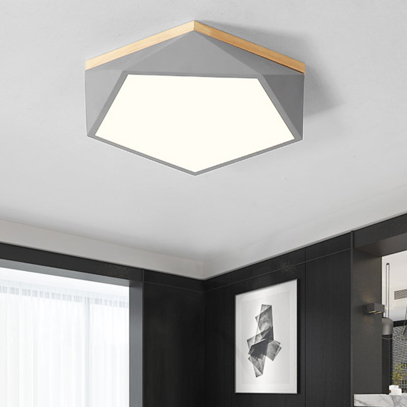 Nordic Style Ceiling Lighting Geometric LED Flush Mount Fixture for Living Room