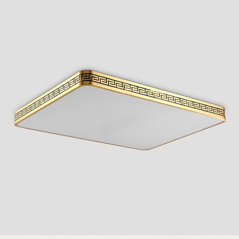 Modern Flush Mount Gold Brass LED Ceiling Light Fixture for Bedroom