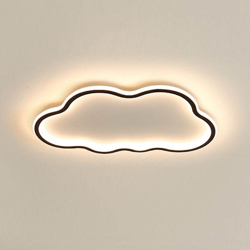 Minimalism Flush Mount Cloud Metal LED Ceiling Light Fixture for Bedroom