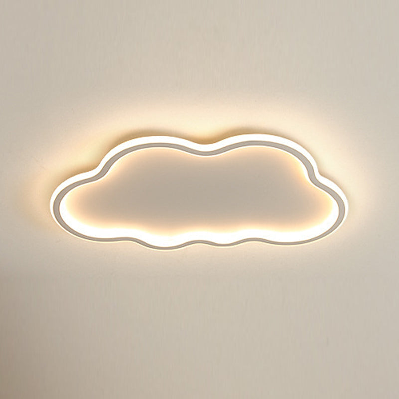 Minimalism Flush Mount Cloud Metal LED Ceiling Light Fixture for Bedroom