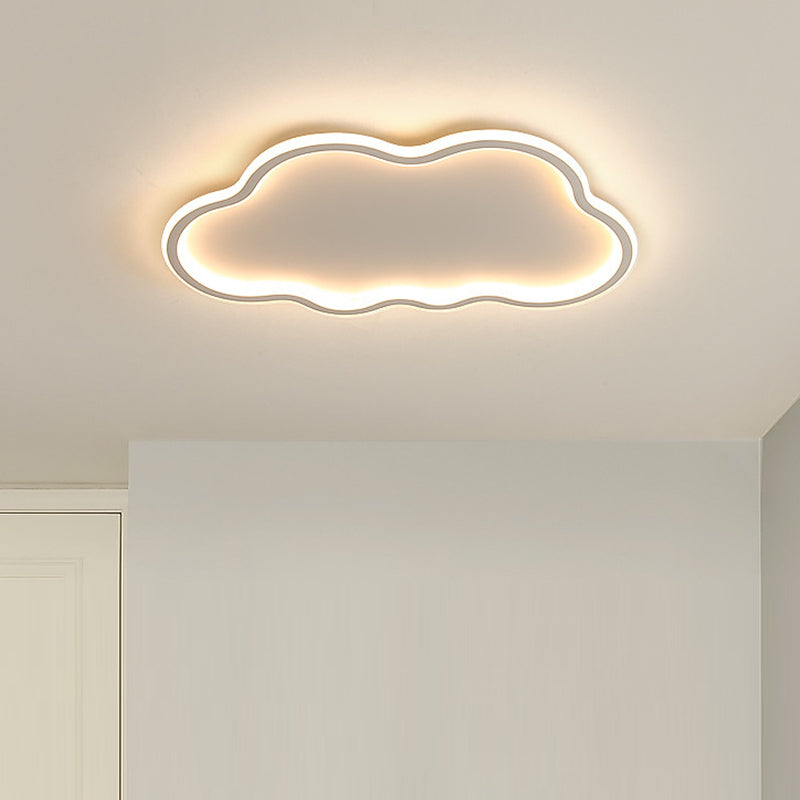 Minimalism Flush Mount Cloud Metal LED Ceiling Light Fixture for Bedroom