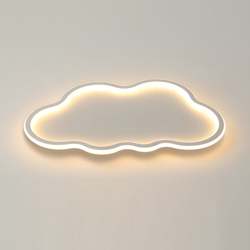 Minimalism Flush Mount Cloud Metal LED Ceiling Light Fixture for Bedroom