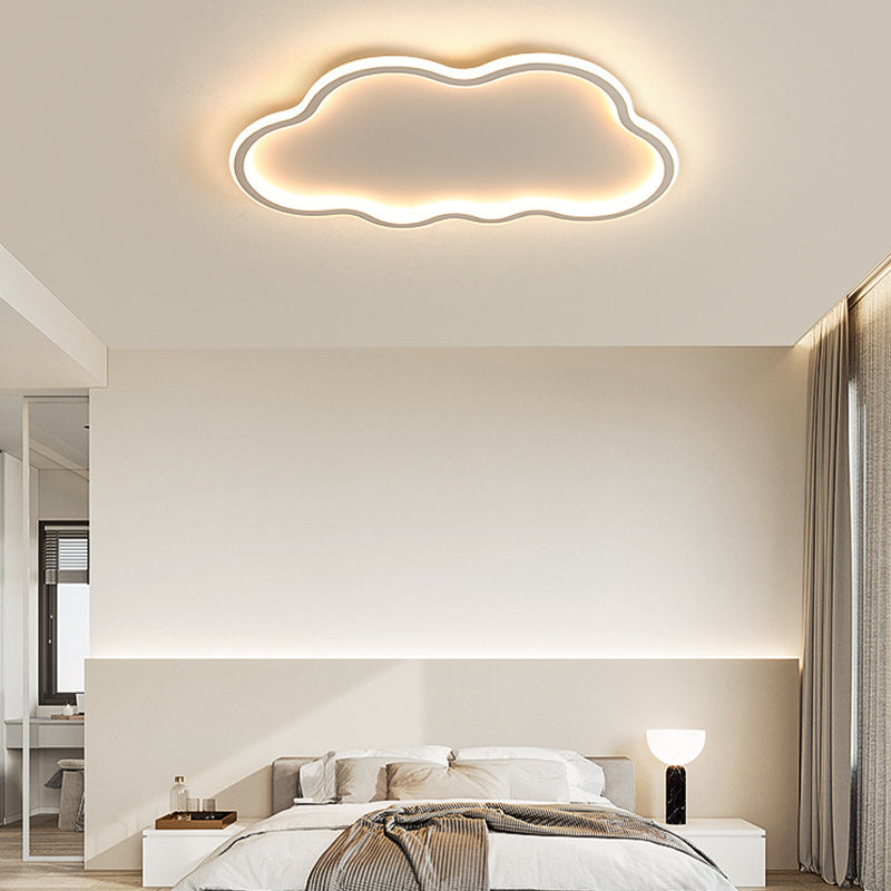 Minimalism Flush Mount Cloud Metal LED Ceiling Light Fixture for Bedroom