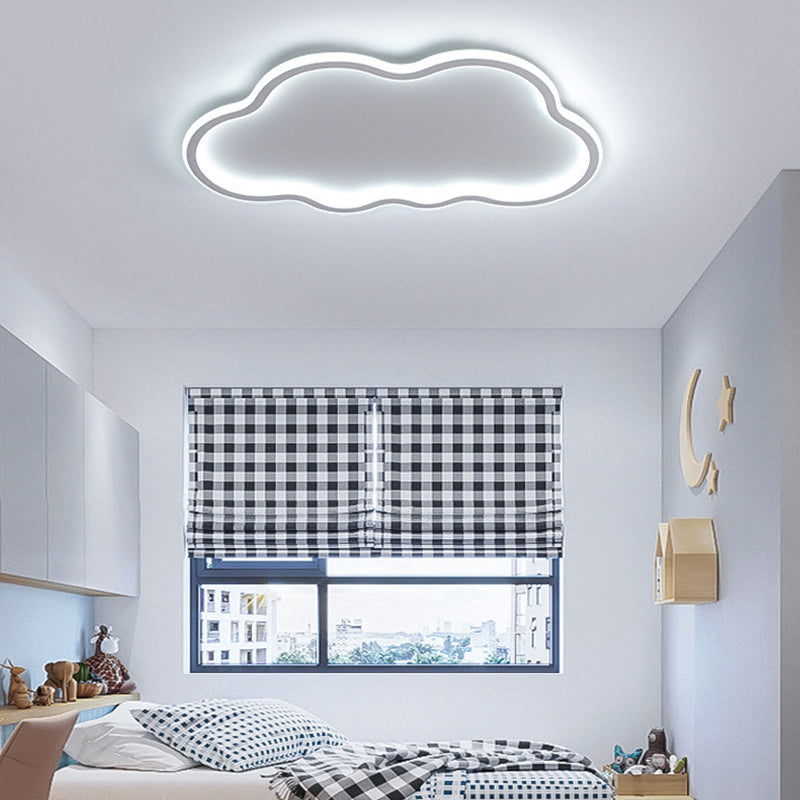 Minimalism Flush Mount Cloud Metal LED Ceiling Light Fixture for Bedroom