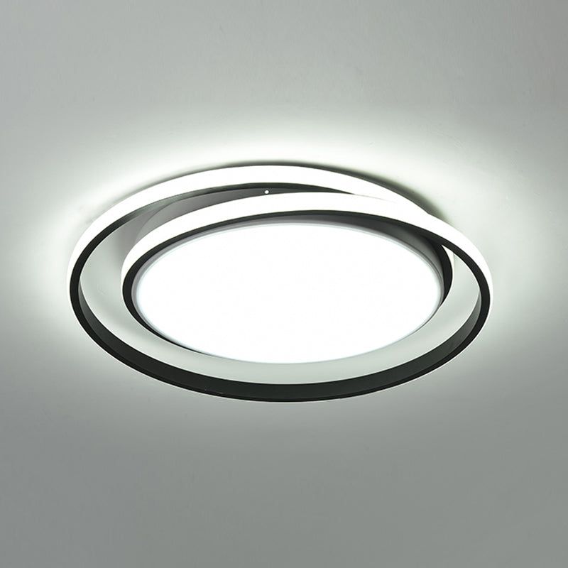 LED Black Ceiling Light Modern Style Ceiling Mount Light with Acrylic Shade for Bedroom