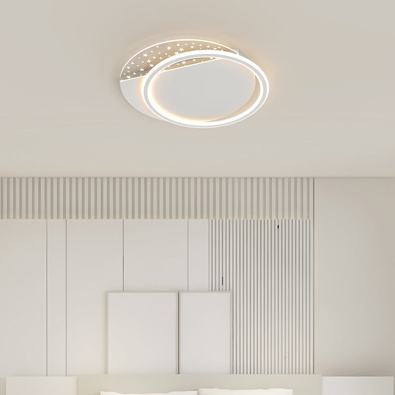 Modern Ceiling Light White LED Ceiling Mount Light with Acrylic Shade for Bedroom