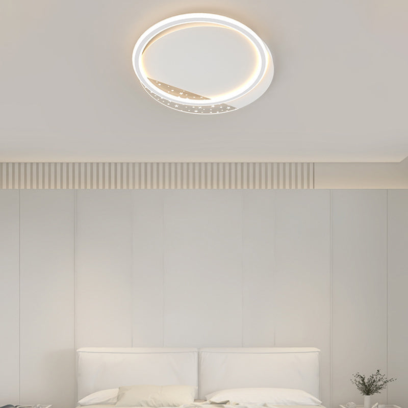 Modern Ceiling Light White LED Ceiling Mount Light with Acrylic Shade for Bedroom