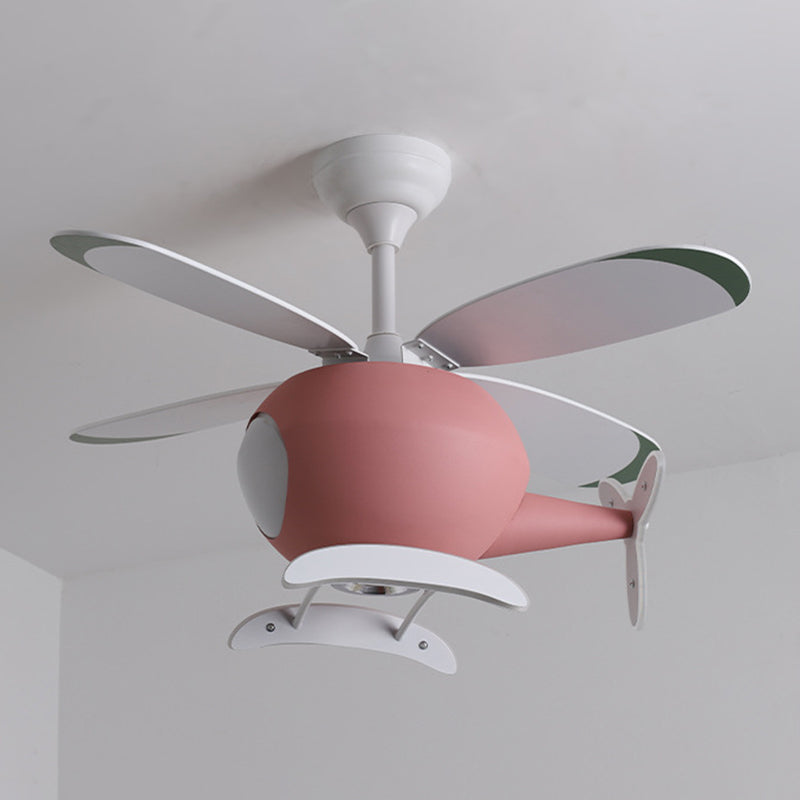 Nordic Ceiling Fan Light Fixture Creative LED Ceiling Lamp for Children's Bedroom
