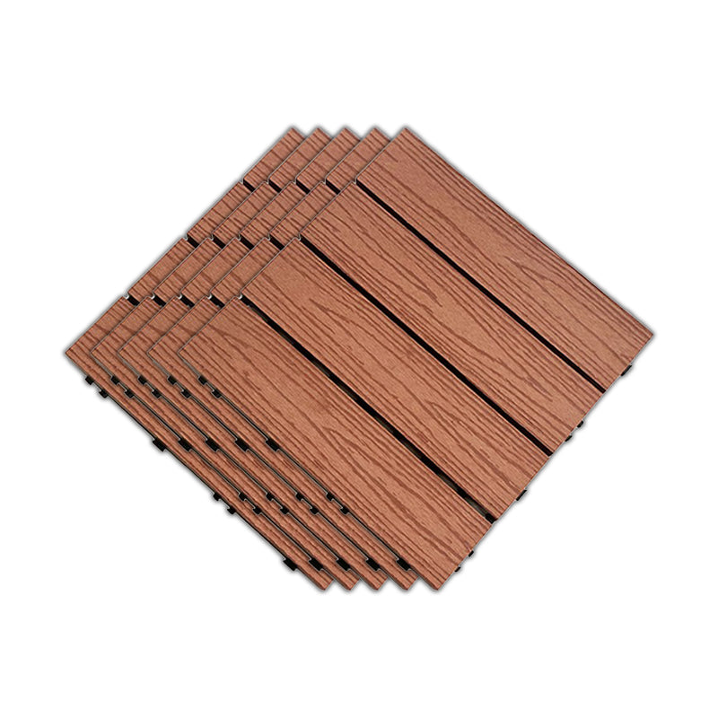 Outdoor Patio Flooring Tiles Embossed Composite Snap Fit Decking Tiles