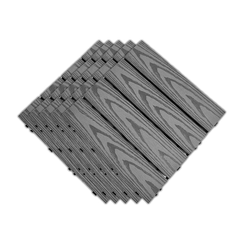 Outdoor Patio Flooring Tiles Embossed Composite Snap Fit Decking Tiles