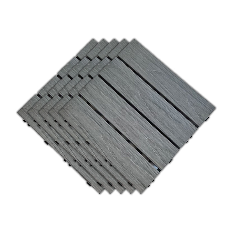 Outdoor Patio Flooring Tiles Embossed Composite Snap Fit Decking Tiles