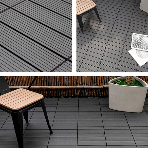 Outdoor Patio Flooring Tiles Embossed Composite Snap Fit Decking Tiles