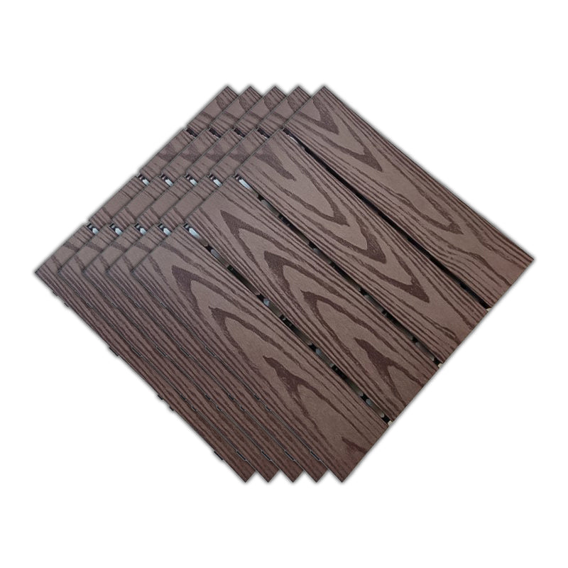 Outdoor Patio Flooring Tiles Embossed Composite Snap Fit Decking Tiles