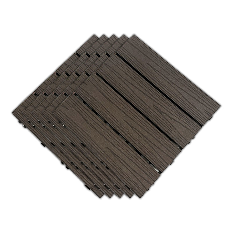 Outdoor Patio Flooring Tiles Embossed Composite Snap Fit Decking Tiles